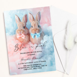 Invitation Lapin de Pâques Lapin Fumée Sexe Révéler