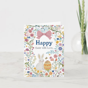 Invitation Lapin de Pâques, Oeufs et Invitat de couronne pers