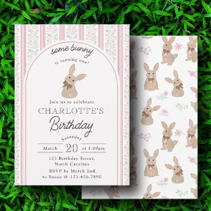 Invitation Lapin de Pâques Some Bunny a un an Anniversaire