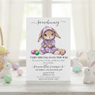Invitation Lapin de Pâques Somebunny Spécial Baby Shower 