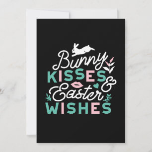 Invitation Lapin de typographie de Pâques charmant Pâques