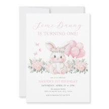 Lapin Floral Fille du Printemps Lapin Rose Premier