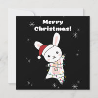 Lapin Joyeux Noël Animaux d'Hiver Lapins