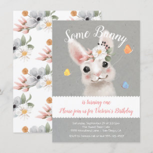 Invitation Lapin Lapin fête d'anniversaire