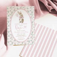 Lapin vintage Rose Floral Lapin 1er anniversaire f