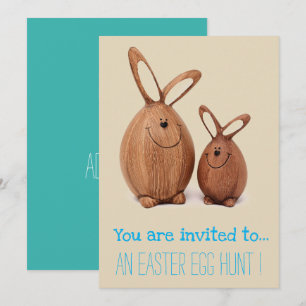 Invitation Lapins mignons de partie de Pâques de chasse à