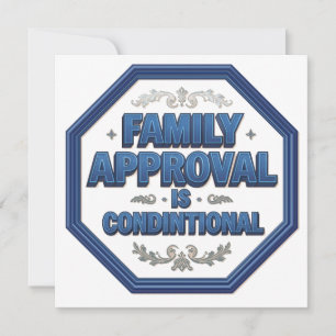 Invitation L'approbation familiale est conditionnelle