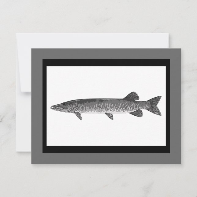 Invitation L'art de la pêche au muskie (Devant)