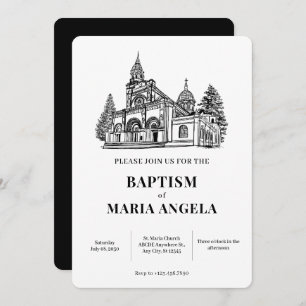 Invitation L'art de l'église minimaliste