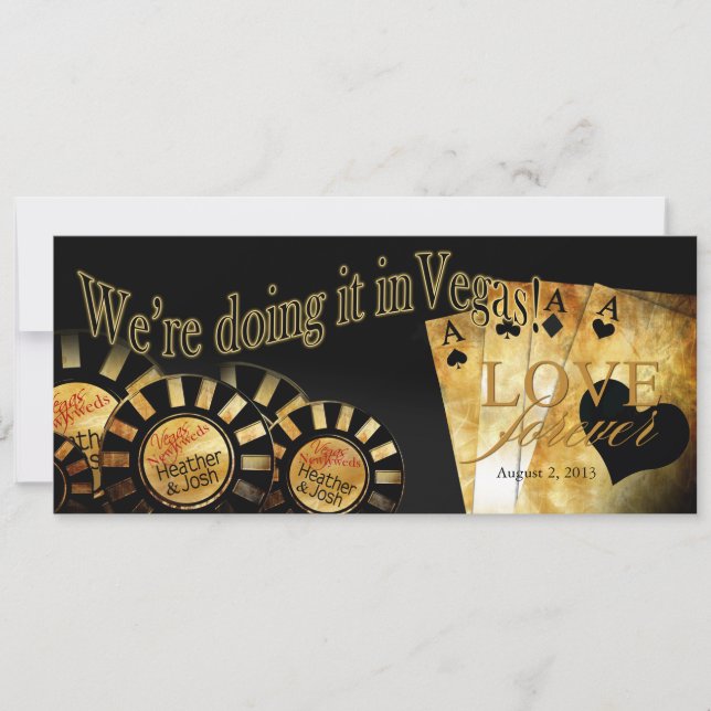 Invitation Las Vegas Deluxe Mariage (Devant)