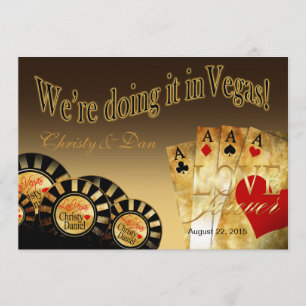 Invitation Las Vegas Deluxe Mariage sable