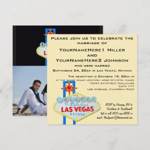 Invitation Las Vegas enfui pour se marier épousant la photo