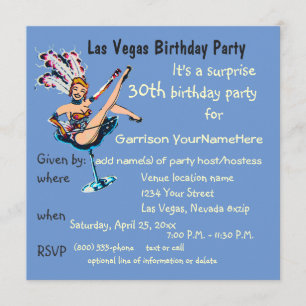 Invitation Las Vegas fête du 30e anniversaire