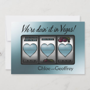 Invitation Las Vegas Jackpot Cœurs Mariage caspian