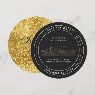 Invitation Las Vegas   Quinceañera Enregistrer la date