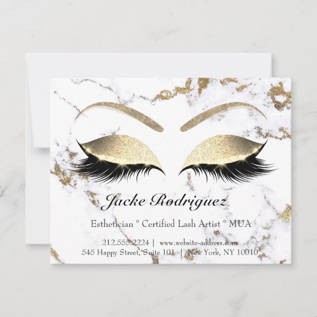 Invitation Lashes Prolongation Instructions de postsoins Maqu (Devant)