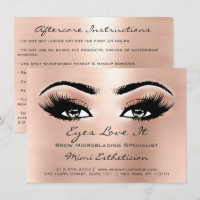 Lashes Prolongation Instructions de soins postérie