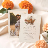 Lasso Up Love Floral Western Wagon Photo
