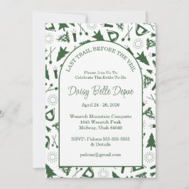 Invitation Last Trail Before The Veil Bachelorette Green