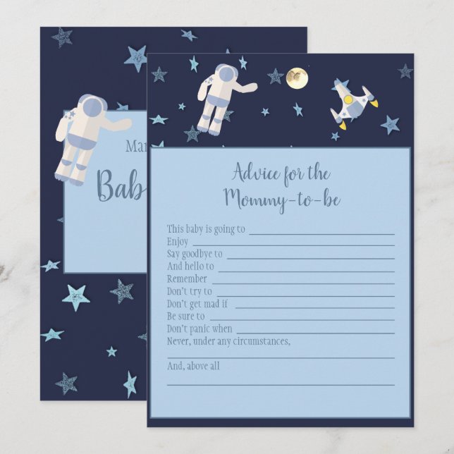 Invitation L'Astronaute De L'Espace Extérieur Conseils Pour L (Devant / Derrière)