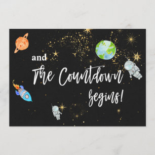 Invitation *~ L'astronaute spatial Rocket Planet Baby shower