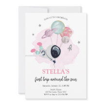 L'astronaute spatiale Orange Girl First Birthday