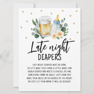 Invitation Late Night Diapers Signale Bébé Brasse De La Végét