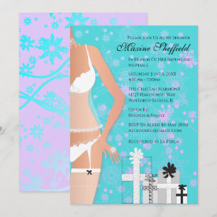 Invitation Latina Lingerie Fête des mariées Turquoise et viol
