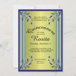 Invitation Latino Girls 15e anniversaire Quinceanera invitati