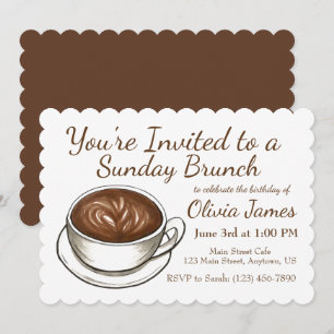 Invitation Latte de café Anniversaire Mariage Fête de mariage