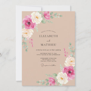 Invitation Latte Mariage Romantique Seduisant