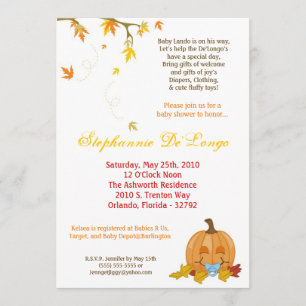 Invitation l'automne de l'automne 5x7 laisse l'invitation de