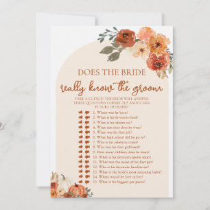 Invitation L'automne La mariée connaît-elle vraiment le jeu d