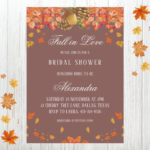 Invitation L'automne rustique tombe dans la Fête des mariées 