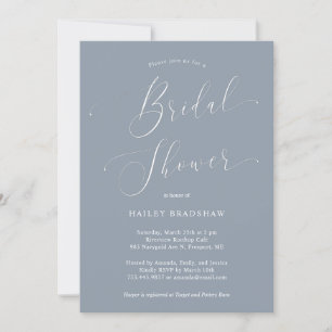 Invitation Lavage Bleu Minimal Mariage