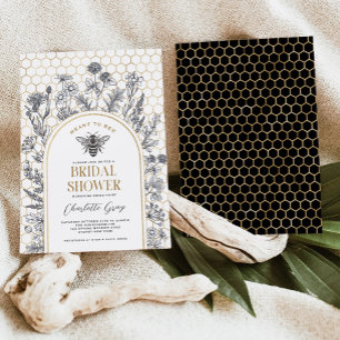 Invitation Lavage de printemps abeille miel nid papillon mari