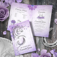 Lavande d'argent Lilac Charro Quinceanera plié