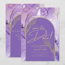 Lavande d'encre violette et violet d'or Enregistre