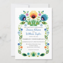 Lavande et Jaune de fleurs folkloriques polonaises