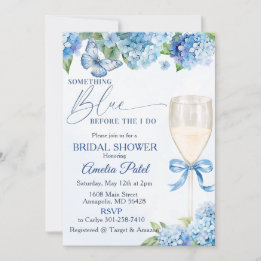 Invitation Lavande Hydrangea Quelque Chose De Bleu Baby Showe