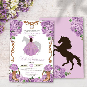 Invitation Lavande légère Western Charra Vestidos Quinceanera