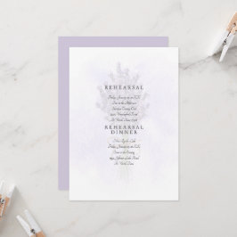 Invitation Lavande Pale Splash Floral Rehearal