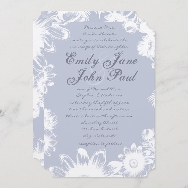 Invitation Lavande Vintage de Lavande (Devant / Derrière)