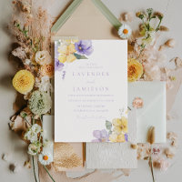 Lavande violet et soleil Fleurs Jaunes Mariage