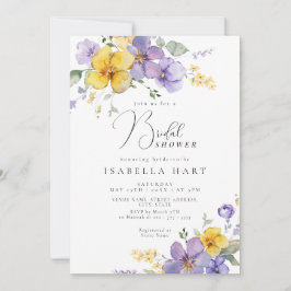 Invitation Lavande violet jaune nuptiale douche