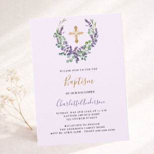 Invitation Lavande violette fleurie verdure fille traverser B