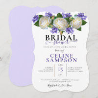 Lavendar et Fête des mariées florale blanche