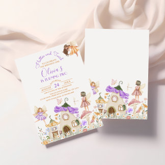 Invitation Lavender Boho Fleur sauvage Fairy Anniversaire