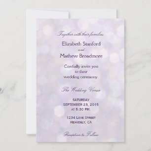 Invitation Lavender Bokeh   Collection Mariage
