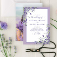 Lavender Eucalyptus Greenery Mariage photo Invitat